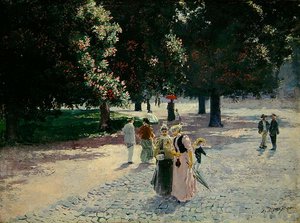 Aan de rand van het park door Theodor Matthei