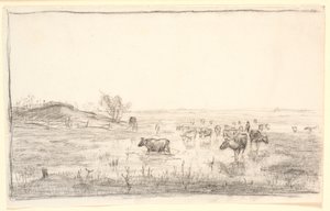 Koeien in de weiden bij Mejlgaard door Theodor Philipsen