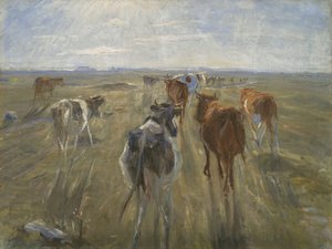 Lange schaduwen. Vee op het eiland Saltholm door Theodor Philipsen