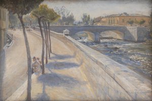De rivier Liri, Italië door Theodor Philipsen