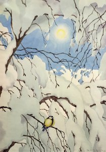 Koolmees door Theodor Kittelsen