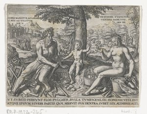 Bellenblazend jongetje Emblemata Nobilitati et Vulgo scitu digna door Theodor de Bry (attributed to)