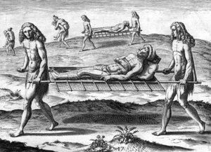 Timucua-indianen door Theodor de Bry