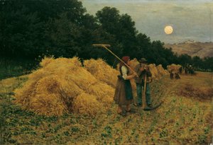 Maanopkomst na de oogst I door Theodor von Hormann