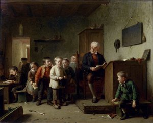 Het klaslokaal door Theodore Bernard de Heuvel