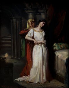 Desdemona trekt zich terug naar haar bed door Théodore Chassériau