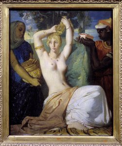 De toilet van Esther of Esther die zich opmaakt om aan de koning van Perzië Assuerus 1e (Xerxes 1e) te worden gepresenteerd