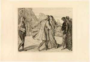 O Mijn Schone Krijger!, plaat vijf uit Othello door Théodore Chassériau