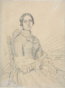 Portret van barones Chassériau door Théodore Chassériau