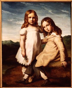 Alfred Dedreux (1810-60) als kind met zijn zus, Elisabeth, 1816-17