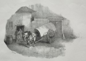Trekpaard uit de stringers door Theodore Gericault