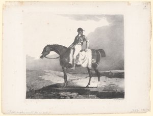 Engels paard bereden door een jockey (English Horse Mounted by a Jockey)