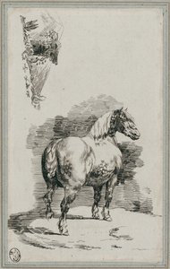 Grijs-gevlekt paard (A Dapple-Gray Horse) door Theodore Gericault