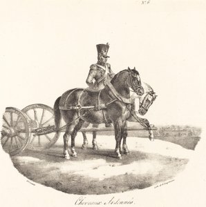 Paarden van de Ardennen door Theodore Gericault