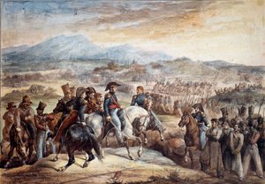Chileense Onafhankelijkheidsoorlog: Uitzicht op de Slag bij Maipu (Maipo nabij Santiago de Chile 5/04/1818)