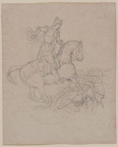 Géricault - Sint Joris en de Draak, 1816-17 door Theodore Gericault