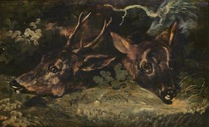 Koppen van reeën, 1815 door Theodore Gericault