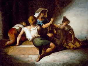Italiaanse familie door Theodore Gericault