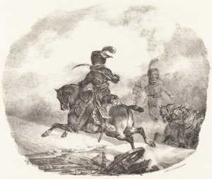 Lichte artillerieofficier van de keizerlijke garde door Theodore Gericault