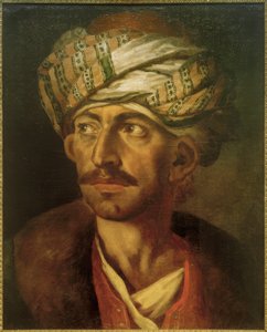 Mannelijk portret (vermoedelijk Mustafa) door Theodore Gericault