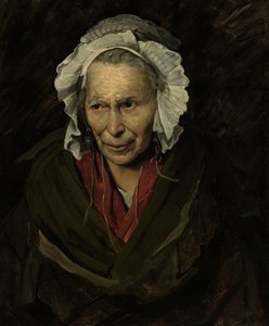 Portret van een krankzinnige vrouw