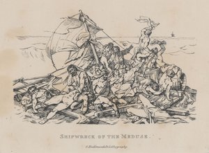 Het schipbreuk van de Medusa (La Radeau de la Méduse) door Theodore Gericault