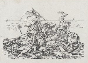Schipbreuk van de Meduse, 1820 door Theodore Gericault