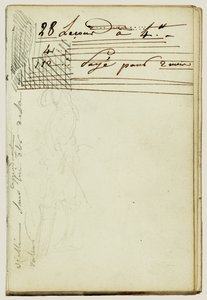 Staande cavalier, voortzetting van brief door Theodore Gericault