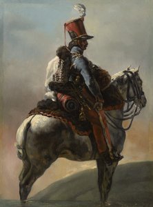 Studie naar "Trompetter van de Huzaren", ca. 1815?-27 door Theodore Gericault