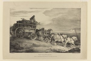 De kolenwagen, uit Diverse onderwerpen getekend uit het leven op steen
