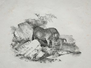 De Merrie en Haar Veulen door Theodore Gericault
