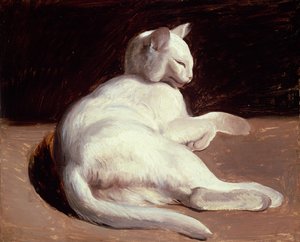 De witte kat, ca. 1817-18 door Theodore Gericault