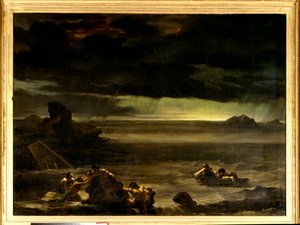 De zondvloed door Theodore Gericault