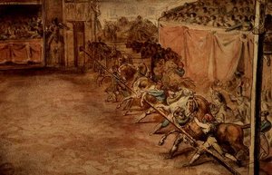 De race op de Corso door Theodore Gericault