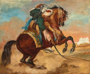 Turk op Kastanjekleurig Paard