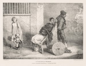 Verschillende Onderwerpen Getekend uit het Leven en op Steen: Een Verlamde Vrouw door Theodore Gericault