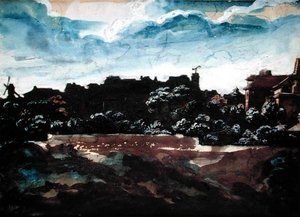 Uitzicht op de heuvels van Montmartre