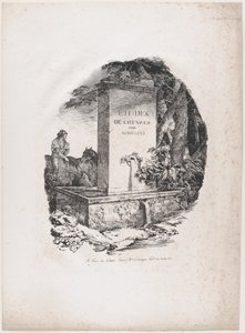 Waterbak, titelpagina van „Studies of Horses“ (Études de Chevaux) door Theodore Gericault