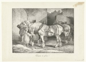 Werkpaarden door Theodore Gericault