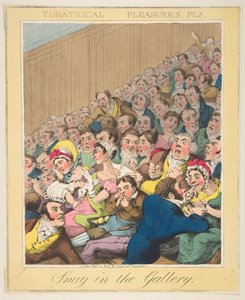 Theatrale genoegens, Snug in the Gallery, Plaat 3, ca. 1835 door Theodore Lane