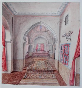 Een Moors interieur, Algiers door Theodore Leblanc