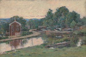 Avond bij de Sluis, Napanoch, New York, 1893 door Theodore Robinson