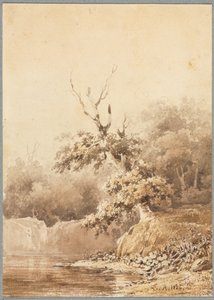 Landschap door Theodore Rousseau