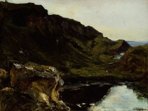 Landschap, ca. 1835 door Theodore Rousseau