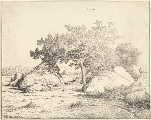 De Kersenboom van La Plante à Biau door Theodore Rousseau