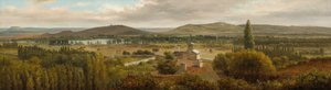 Panoramisch landschap bij de rivier de Moezel, c. 1830 door Theodore Rousseau