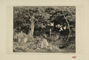 Rots Eiken door Theodore Rousseau