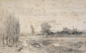 De vlakte bij Selon in Berri? door Theodore Rousseau