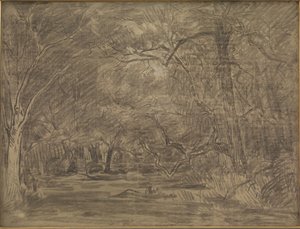 Het Interieur van een Bos door Theodore Rousseau