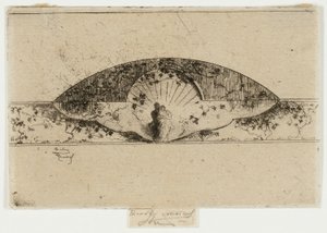 Jupiter en Alcmene medaillon, schets voor decoratie van een lijst door Theodore Roussel
